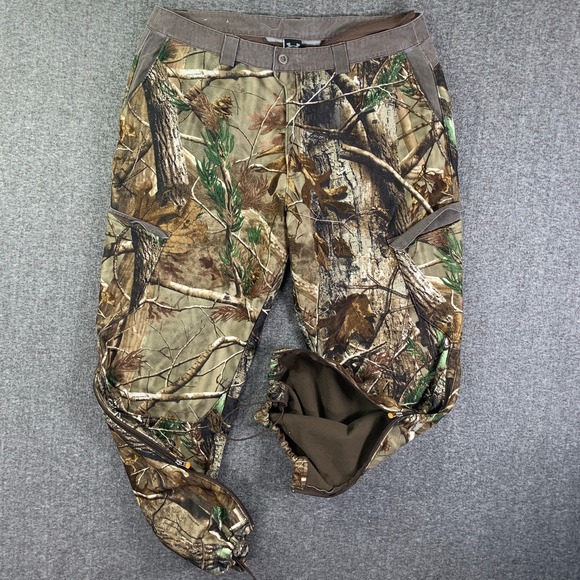 Under Armour Camo Pants Men 40x32 Forrest Hunting Outdoor Fleece